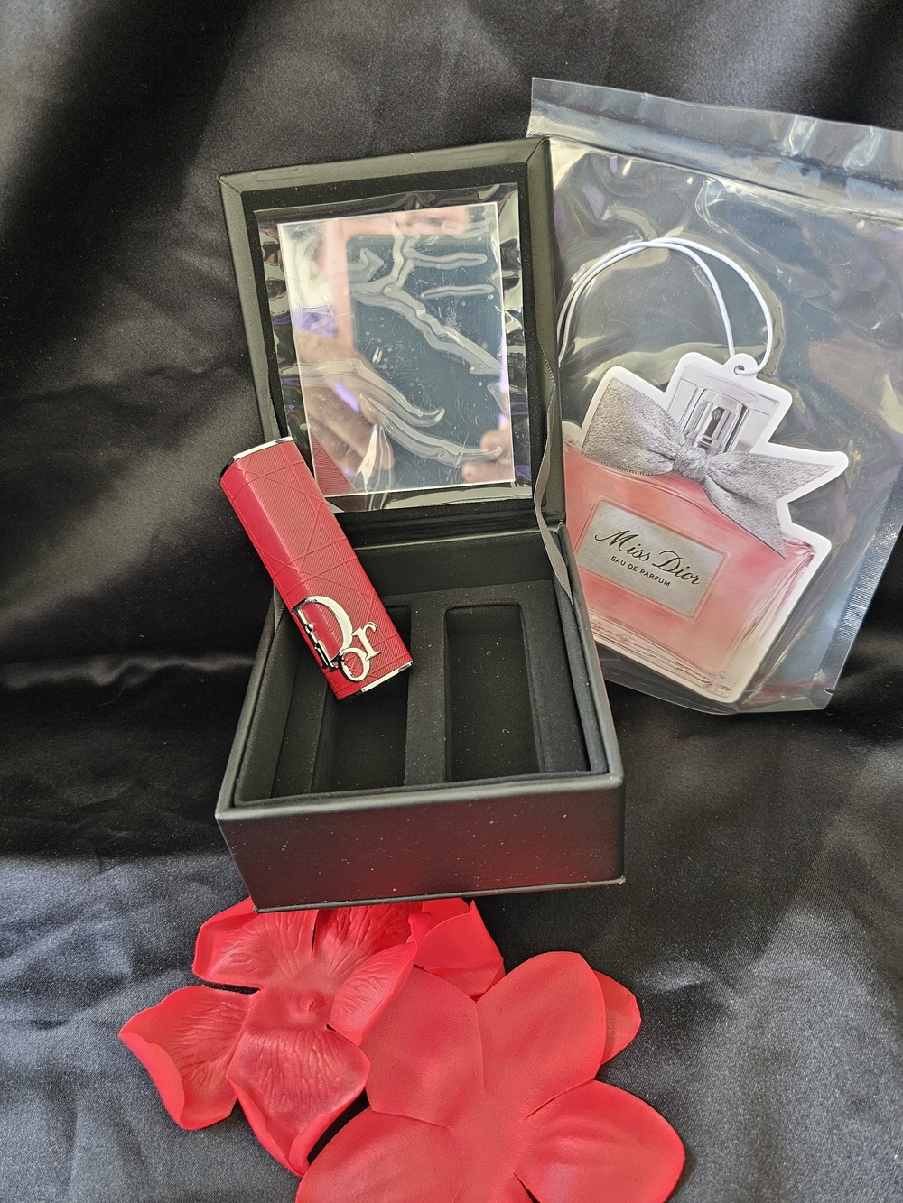 Dior Rouge Lipstick Holder, Limited Edition Lipstic Case & Miss Dior "Car Charm"